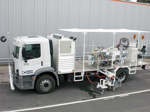 H37-1000P mit Druckbehältern (2 x 540 ltr) für Kaltfarben und 2K-Kaltspritzplastiken, Mischungsverhältnis 98:2 für Airlessspritzverfahren mit wegabhängiger Dosierpumpe (AMAKOS<sup>®</sup>)